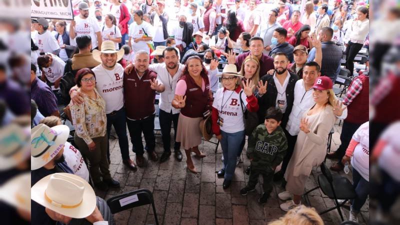 Miles de michoacanos mostraron su respaldo al proyecto transformador de Alfredo Ramírez Bedolla: Seyra Alemán 