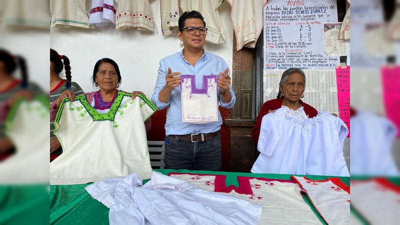 Técnicas artesanales en textil de Cherán son rescatadas por el IAM 