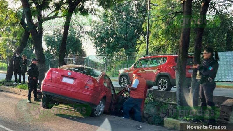 Reportan accidente en la avenida Madero Poniente de Morelia 