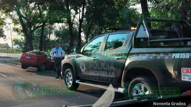 Reportan accidente en la avenida Madero Poniente de Morelia 