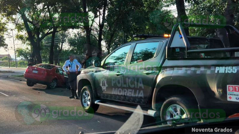 Reportan accidente en la avenida Madero Poniente de Morelia