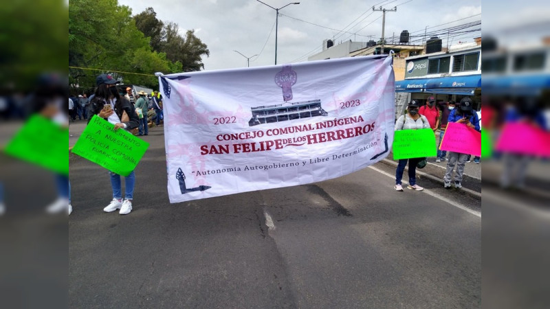 Bloquean entrada a Morelia y exigen reconocimiento a guardias comunales y kuarichas