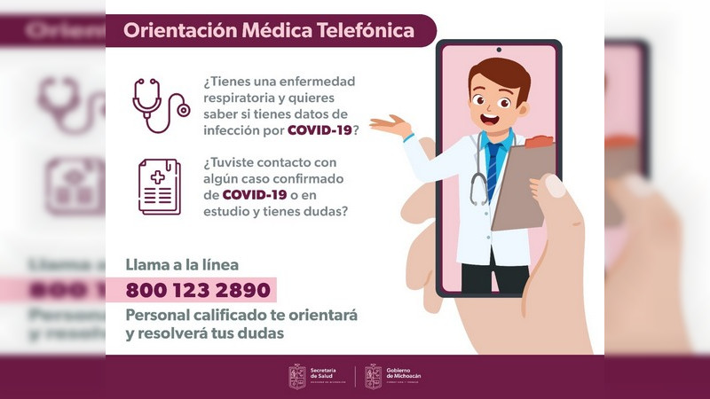  Mantiene SSM orientación telefónica gratuita por COVID-19 