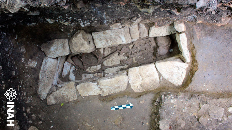 Hallan entierro de mujer perteneciente a la élite maya en Palenque