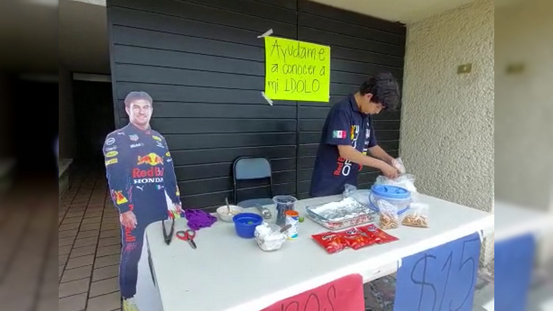 Matías Olalde el niño que vende dorilocos para conocer a Checo Pérez 