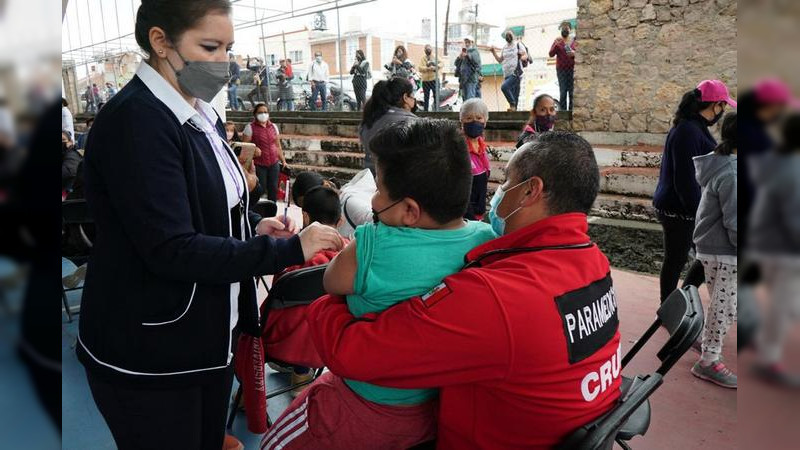 Casi 200 mil vacunas aplicadas a niños de 5 a 11 años en Michoacán