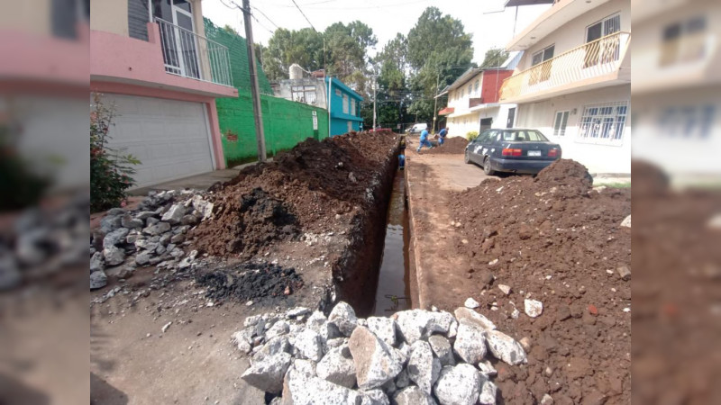 Rehabilita CAPASU 80 metros lineales de drenaje sanitario y 15 descargas domiciliarias: Uruapan