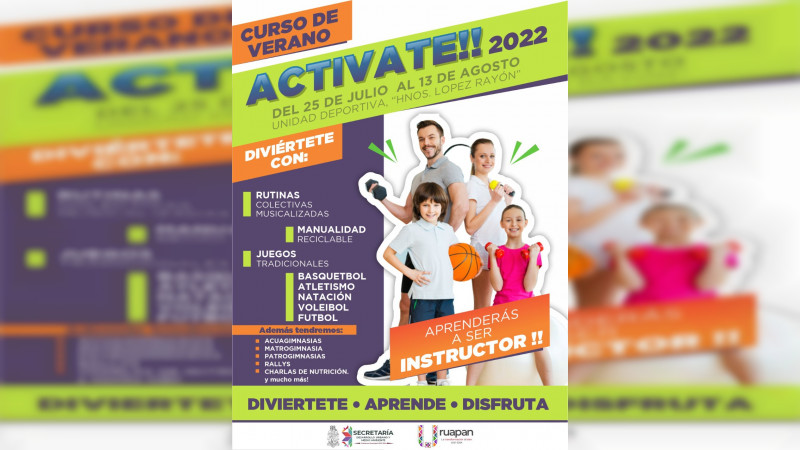 Inician cursos de verano “Actívate”, en la Unidad Deportiva de Uruapan  