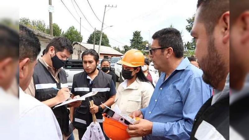 Araceli Saucedo pone en marcha construcción de colectores y emisores sanitarios en Opopeo 