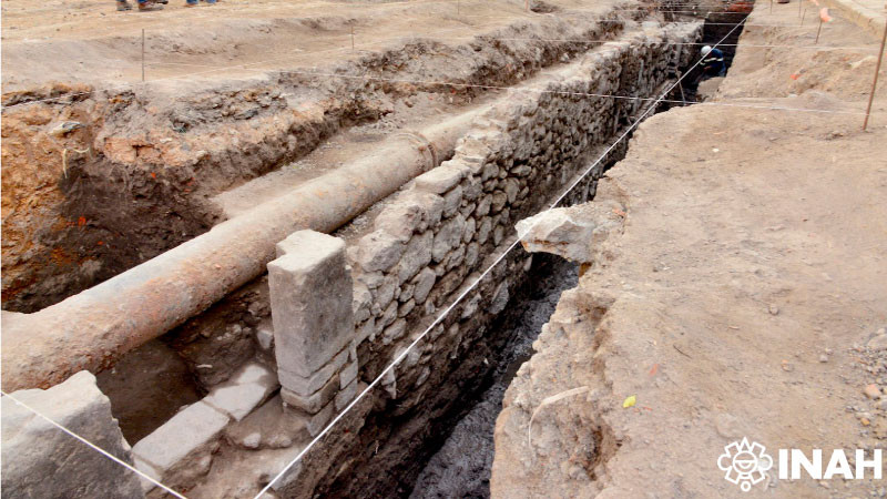 Descubren muro novohispano bien preservado en La Lagunilla, en CDMX 