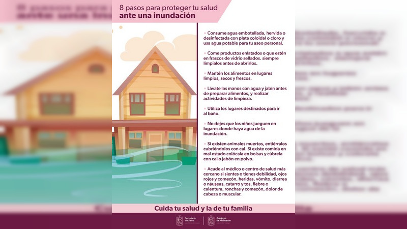 Autoridades sanitarias, listas para hacer frente a las lluvias 