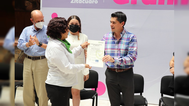 Recibe Gobierno de Zitácuaro certificado de la Norma en Igualdad Laboral y No Discriminación 