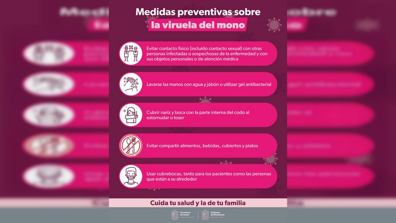 Mantiene SSM vigilancia para la detección y atención de la viruela del mono