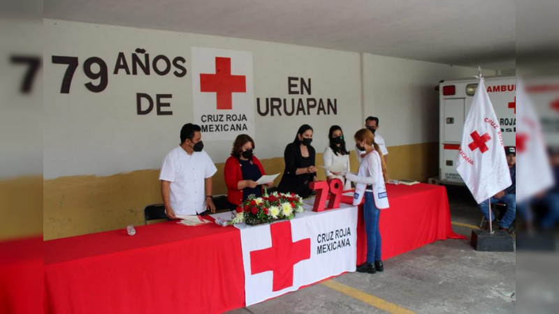 Celebran 79 años de la Cruz Roja en Uruapan