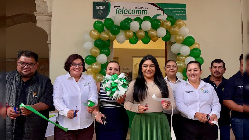 Inaugura Semigrante oficinas Telecomm en Cuitzeo