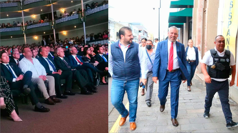 Acompaña Ortega Silva a Alfredo Ramírez durante el Informe de Gobierno del alcalde de Zamora, Carlos Soto  