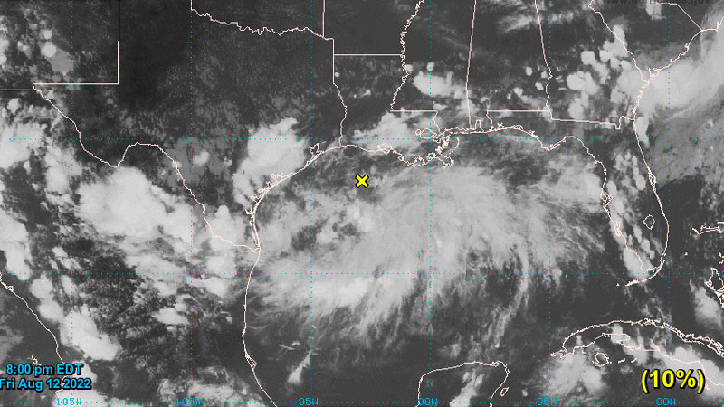 Vigilan zona de “baja presión” en el Golfo de México que se dirige a Texas 