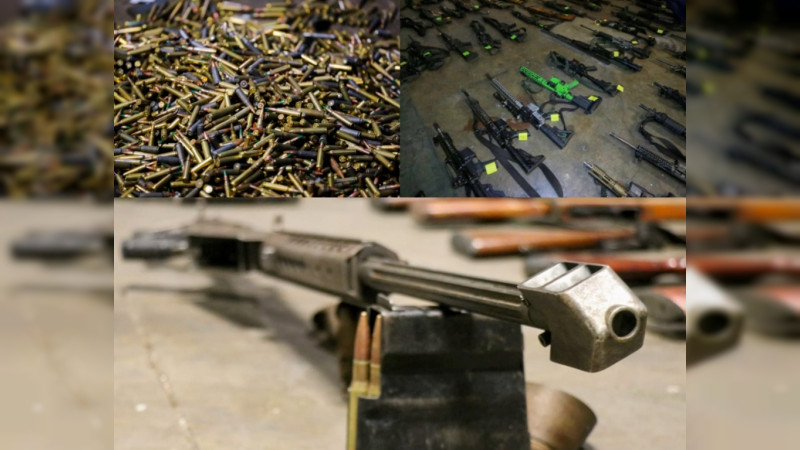 Escopetas, rifles y un Barret calibre 50: Aumenta a 233 cifra de armas aseguradas a Pueblos Unidos; tenían 19 mil 500 cartuchos 