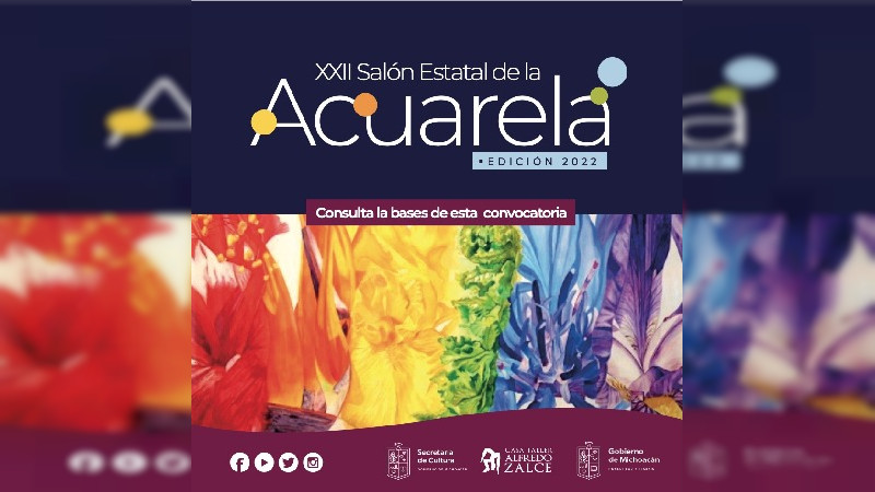 Secum emite convocatoria del "XXII Salón Estatal de la Acuarela"  
