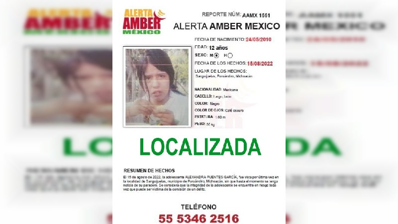 Localizan en Chiapas a menor reportada como desaparecida en Puruándiro, Michoacán  