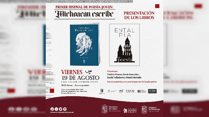 Invita Secum a presentación de los libros Entalpía y Pistola de Agua