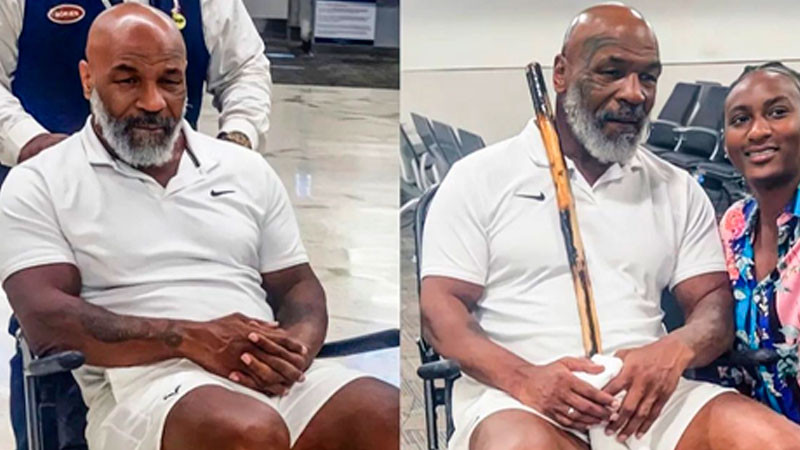 Preocupa Mike Tyson al ser captado en silla de ruedas en aeropuerto de EU 