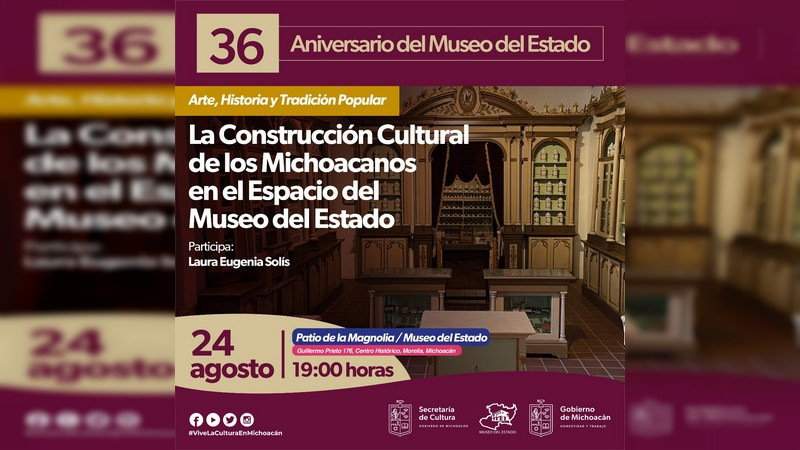 Invita Museo del Estado a conferencia magistral en el marco de su aniversario