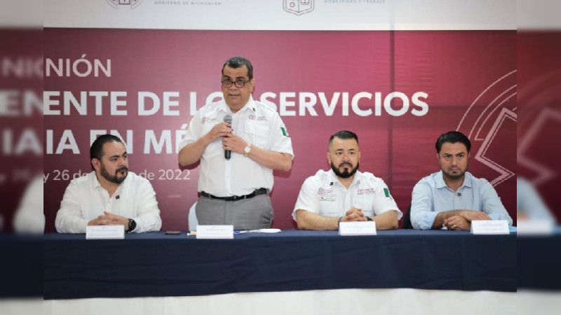 Michoacán será sede la Segunda Reunión de la Región Centro Occidente de los Servicios de Emergencias 
