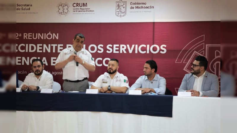 Michoacán será sede la Segunda Reunión de la Región Centro Occidente de los Servicios de Emergencias 