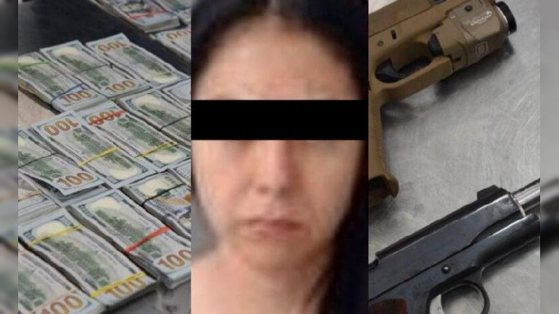 Detienen en la frontera a hija del Alcalde de Tacámbaro, traía dinero y armas 