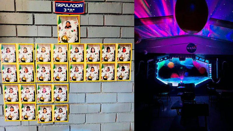 Regreso a clases se convierte en un “viaje espacial” gracias a su maestro