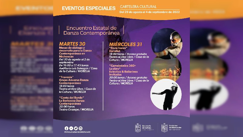 Inicia XXII Muestra Estatal de Danza Contemporánea