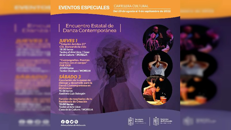 Inicia XXII Muestra Estatal de Danza Contemporánea