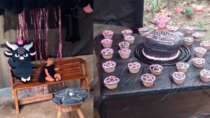 Hacen fiesta satánica a Lilith, bebé de un año y genera gran polémica 