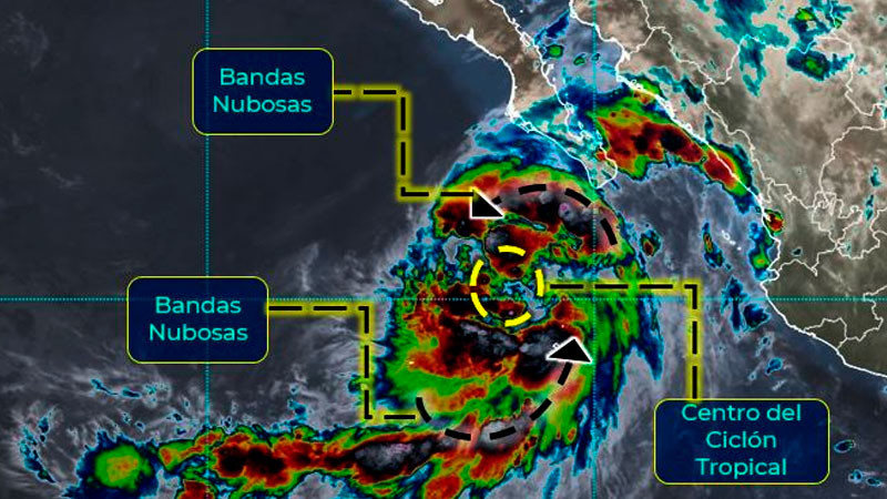 Se forma tormenta tropical Javier en costas de Baja California Sur 