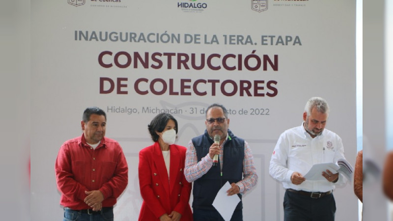 Inicia la construcción de la primera etapa de colectores para el saneamiento del agua de la presa de Mata de Pinos, en Ciudad Hidalgo