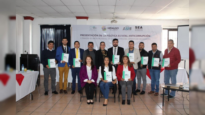 Presentan la Política Estatal Anticorrupción y la Primera Reunión de Controladores de Oriente del Estado de Michoacán en Ciudad Hidalgo 