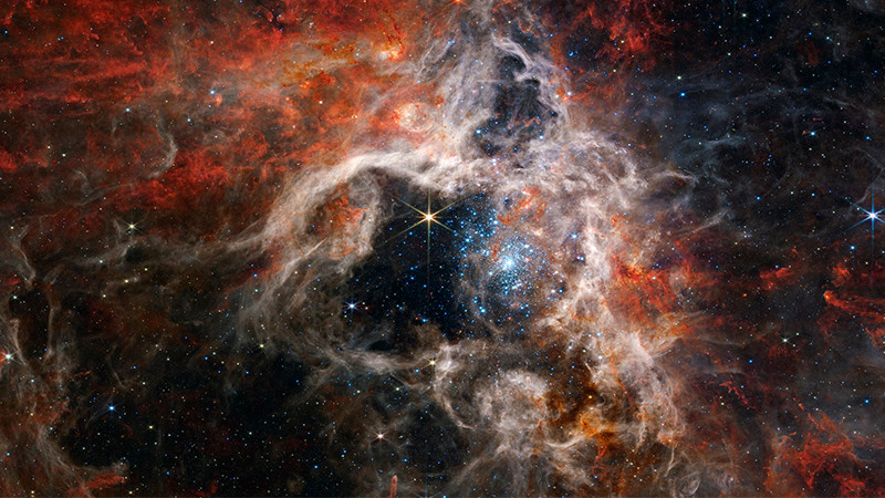 James Webb capta la formación de miles de estrellas en la nebulosa de la Tarántula  
