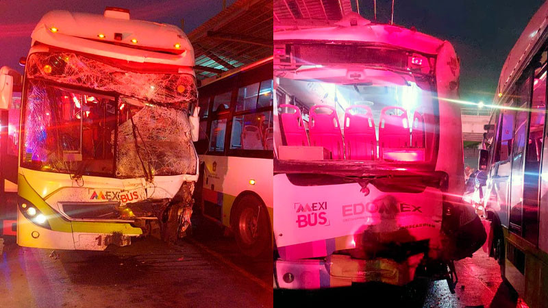 Choque de unidades de Mexibus deja al menos 30 heridos en EdoMex 