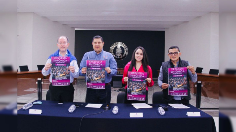 Dará Orquesta Sinfónica de Michoacán magno concierto en Uruapan