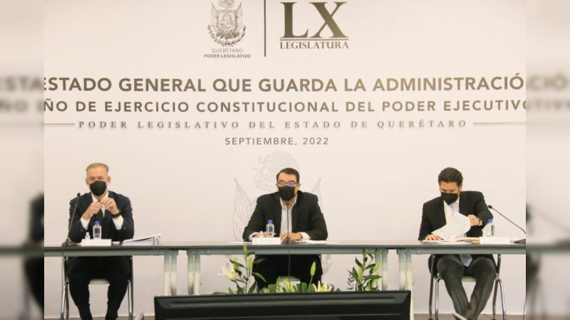 Inician Comparecencias como parte de la Glosa del Primer Informe de Gobierno en Querétaro  