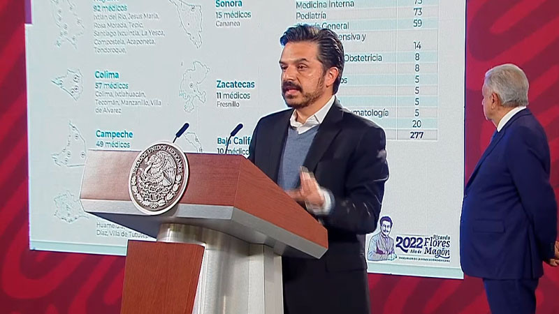 Hay 277 médicos especialistas cubanos trabajando en México, informa Zoé Robledo 
