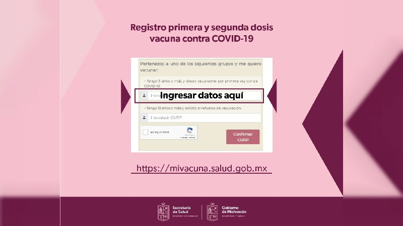 En tan solo dos días, SSM aplicó más de 33 mil vacunas a niños de 5 a 11 años en Morelia