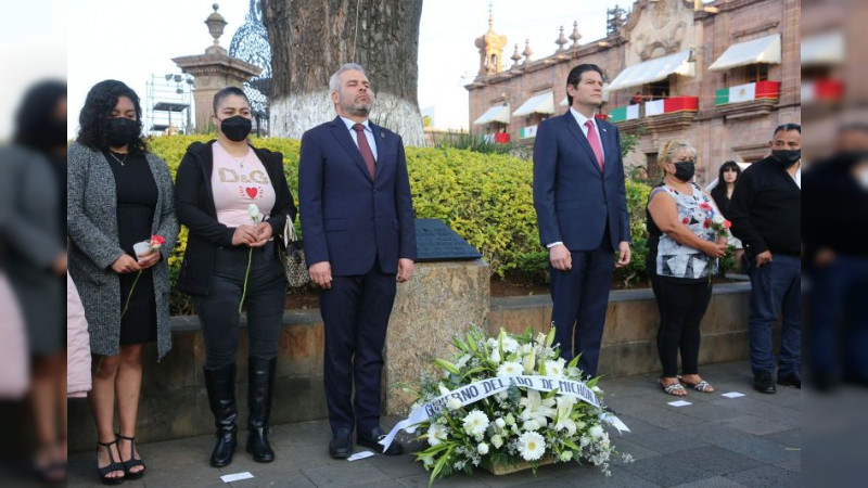 Reitera Bedolla apoyo a víctimas y familiares del atentado 15s en Morelia