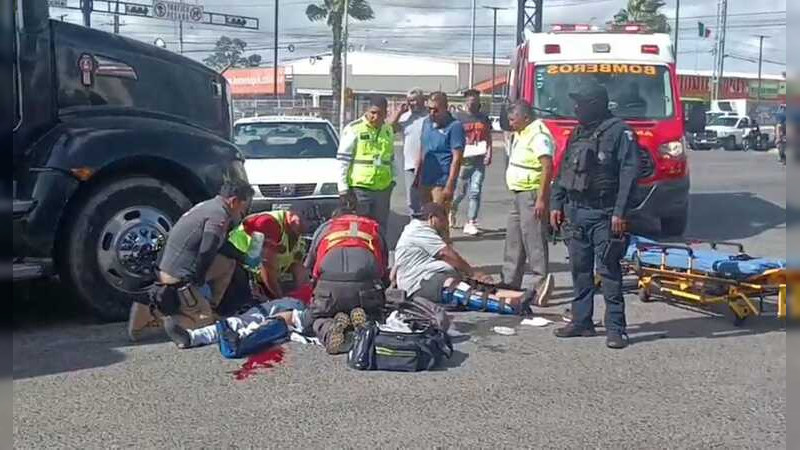 Accidente en avenida México-Japón de Celaya, Guanajuato, deja dos heridos