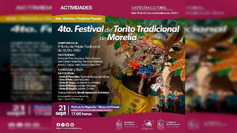 Todo listo para el 4to. Festival del Torito Tradicional de Morelia