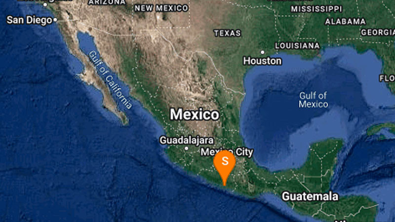 Sismo magnitud 4.9 sorprende ahora en Guerrero 