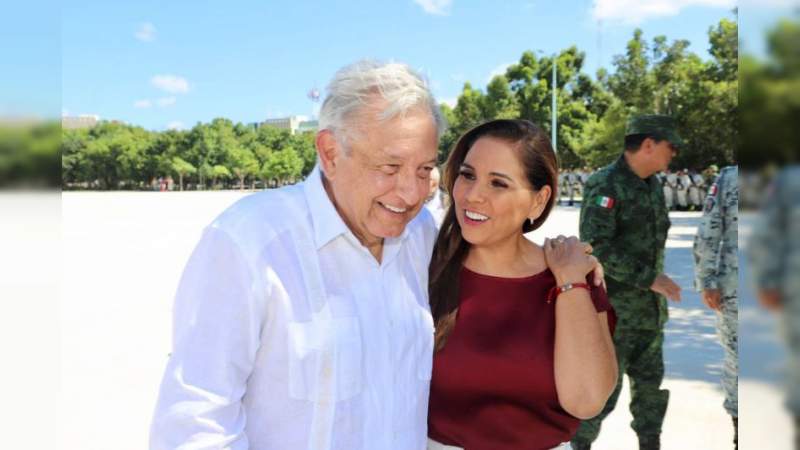 AMLO se reúne con la gobernadora electa de Quintana Roo, Mara Lezama