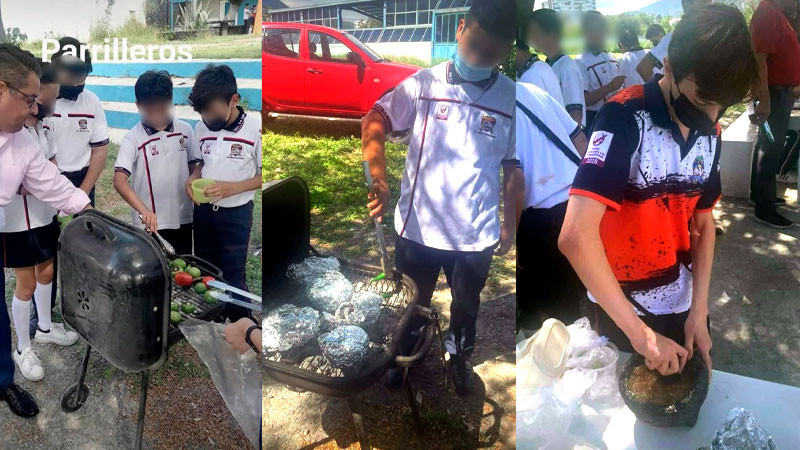 Se armó la clase de cómo hacer carne asada, para alumnos de secundaria en Monterrey 