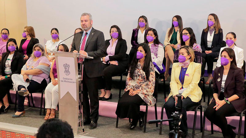 Bedolla convoca al Congreso a endurecer la pena de prisión contra feminicidas 